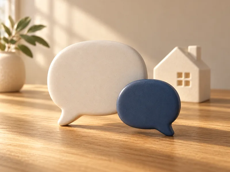 住まいに関する連絡を表す吹き出しのイメージ